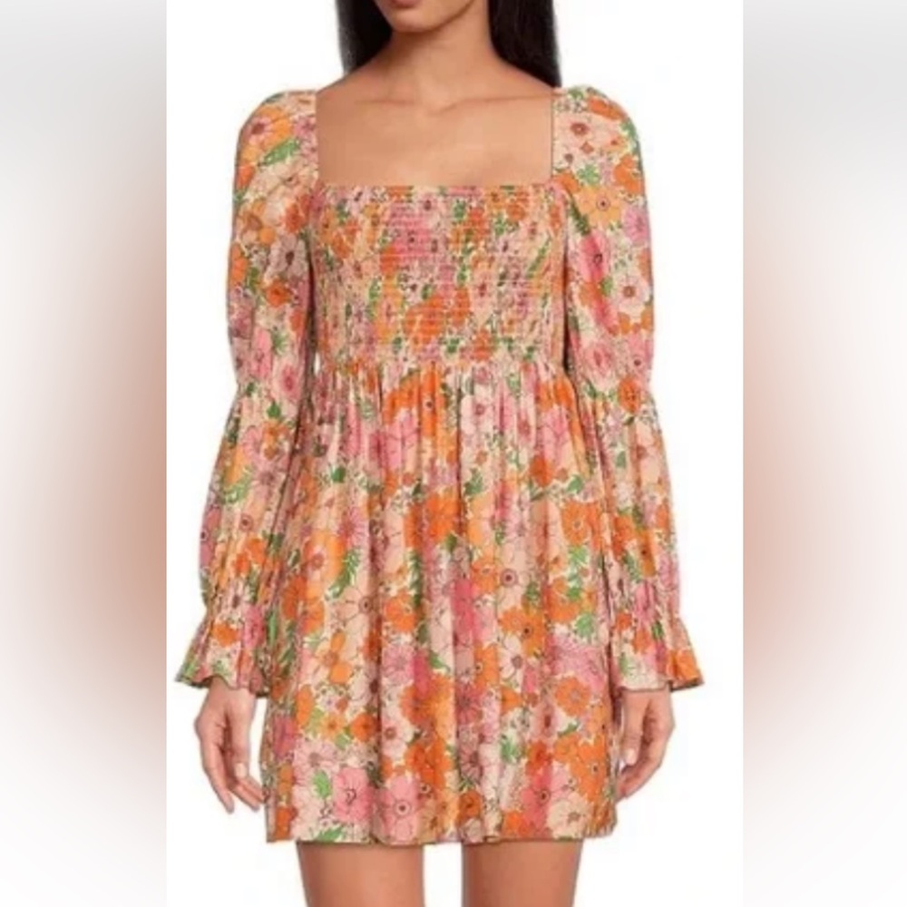 Gianni Bini Floral Pink and Orange Women's Dress